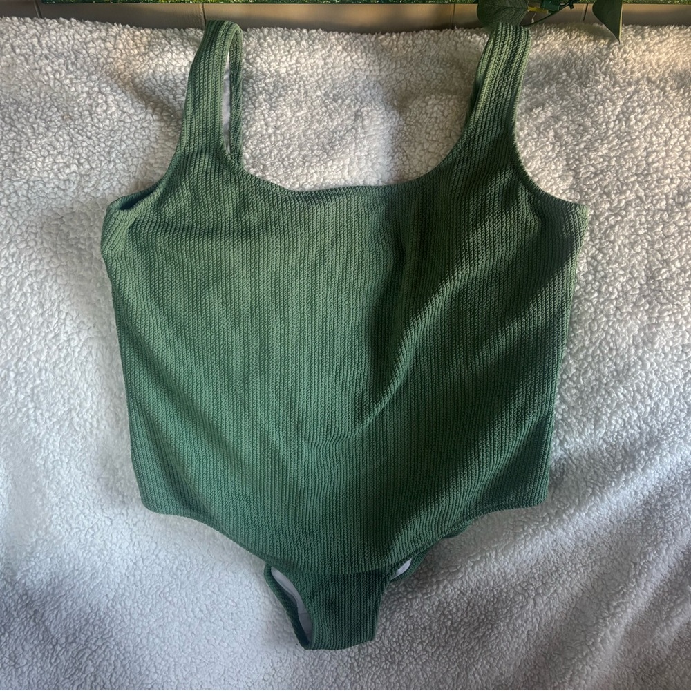 PINK Victoria's Secret Textured Green Swim Suit